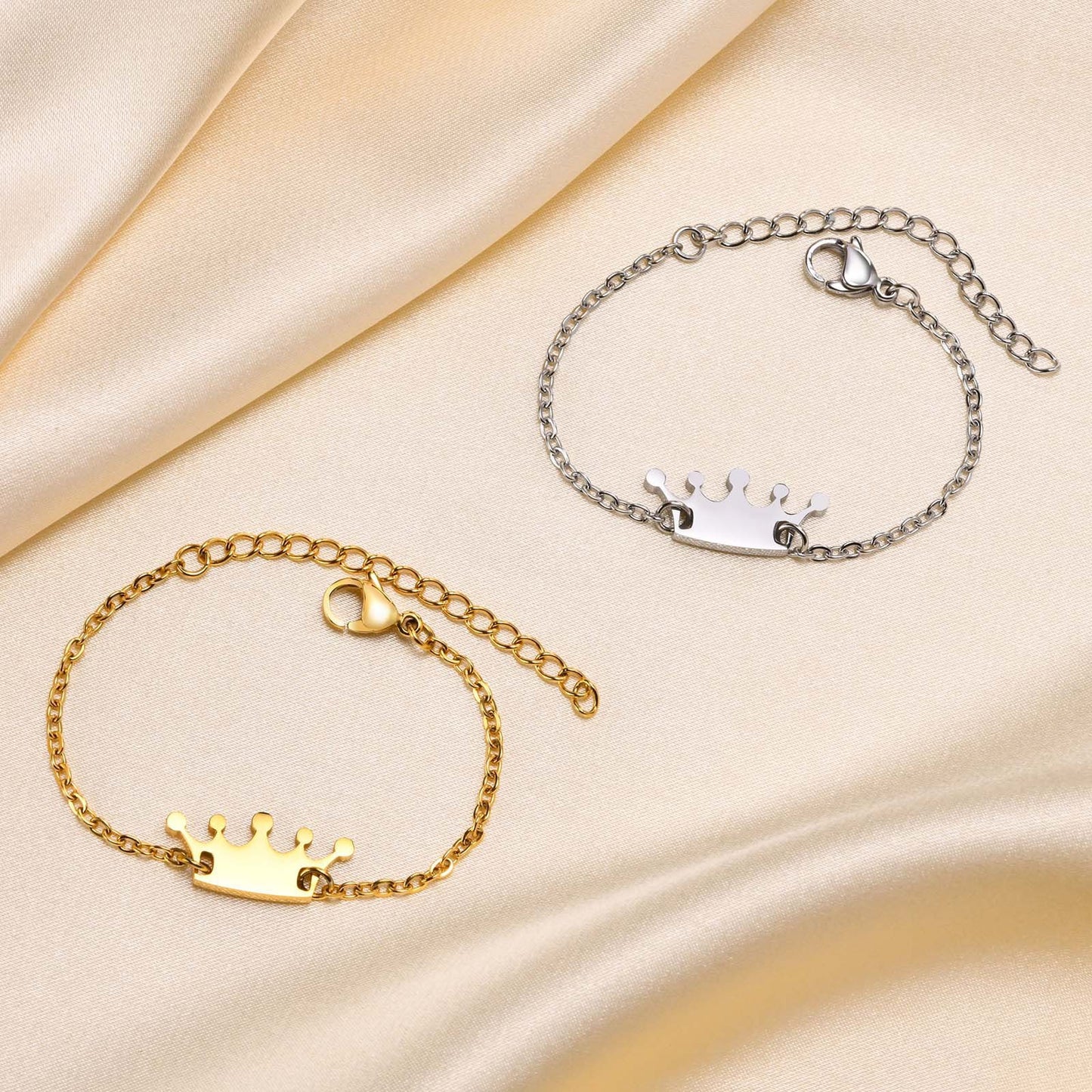 Titanium Steel Crown Bracelet Women's Fashion Accessories