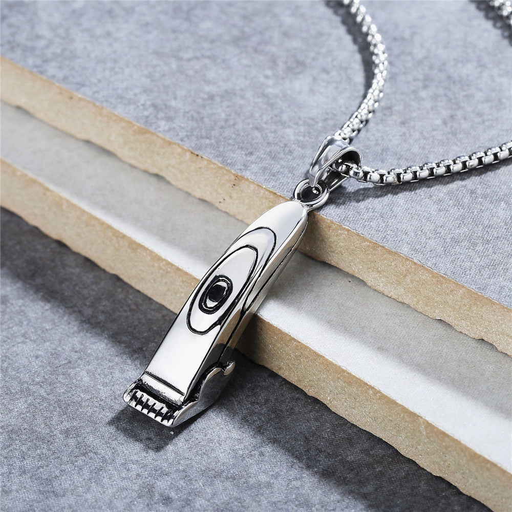 Steel Pendant For Unisex Fashion Timeless Retro Hairdresser Style Planderful Everyday Genie