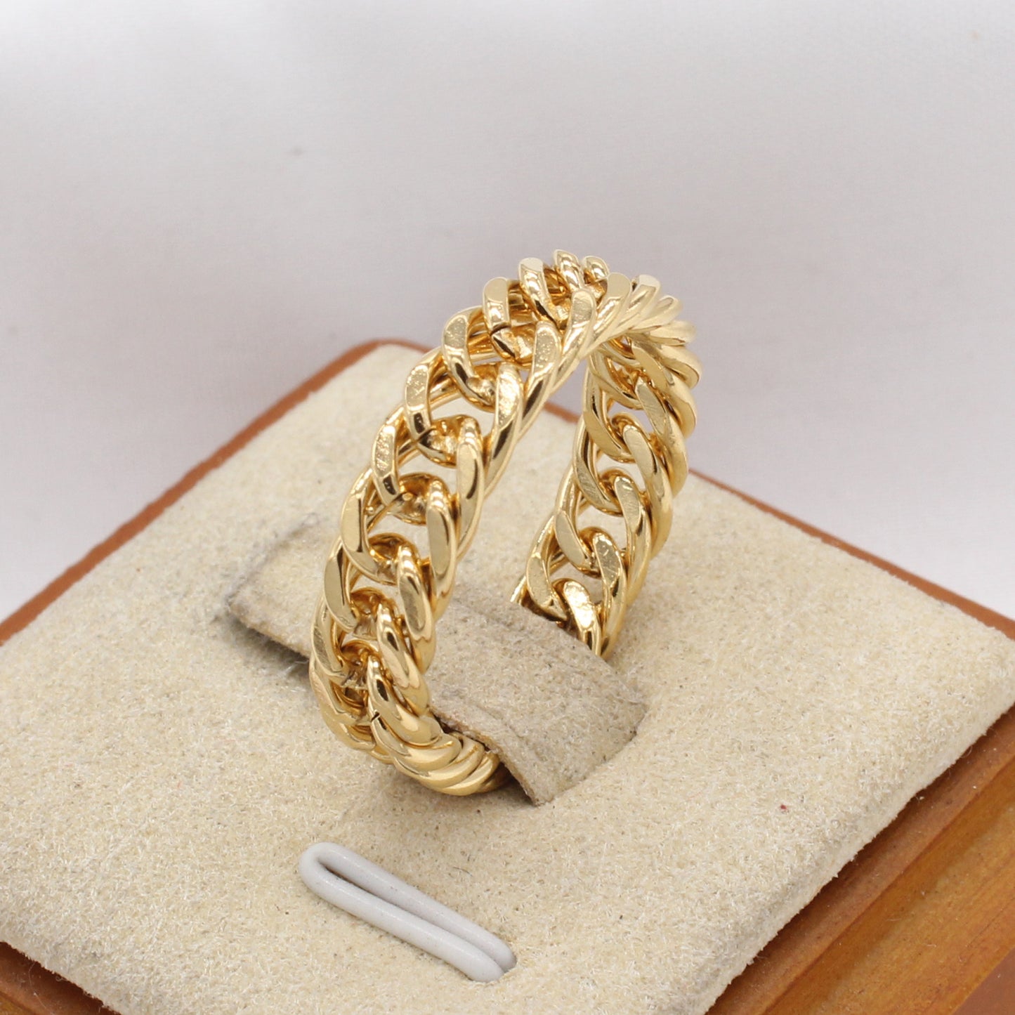 Planderful Jewelry Mens Titanium Steel Ring Simple Chain Design For Everyday Wear