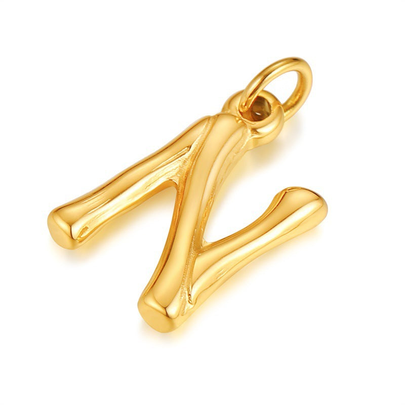 Cross-Border Popular Titanium Steel Letter Necklace Fashion