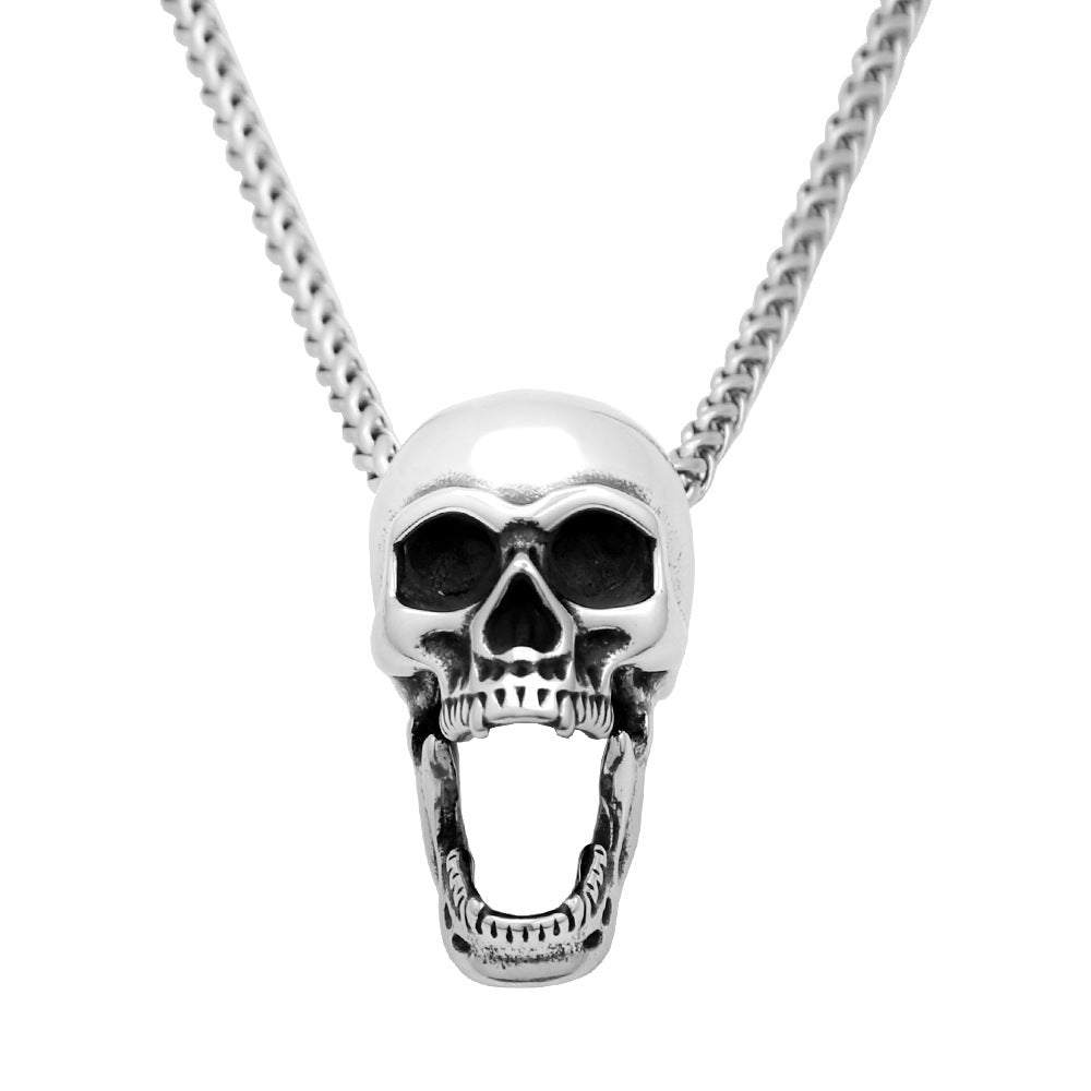 Skull Bottle Stainless Steel Men's Pendant Necklace