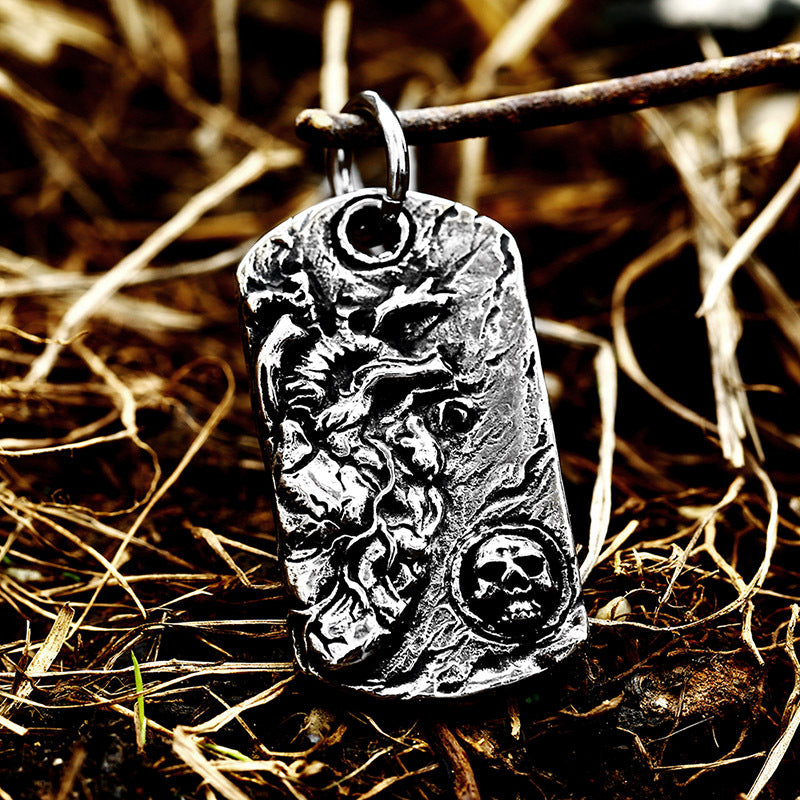Titanium Steel Skull Pendant for Men - European and American Fashion Jewelry Wholesale