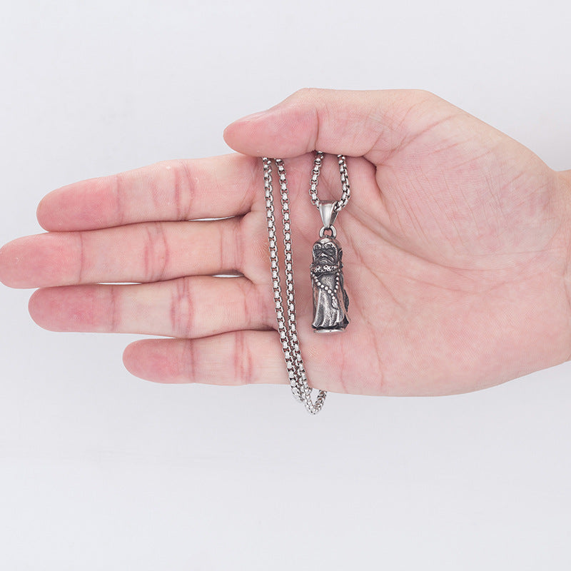 Steel Necklace - Vintage Men's Chinese Ethnic Style