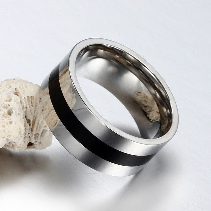 Stainless Steel Epoxy Ring for Men Titanium Steel Wholesale