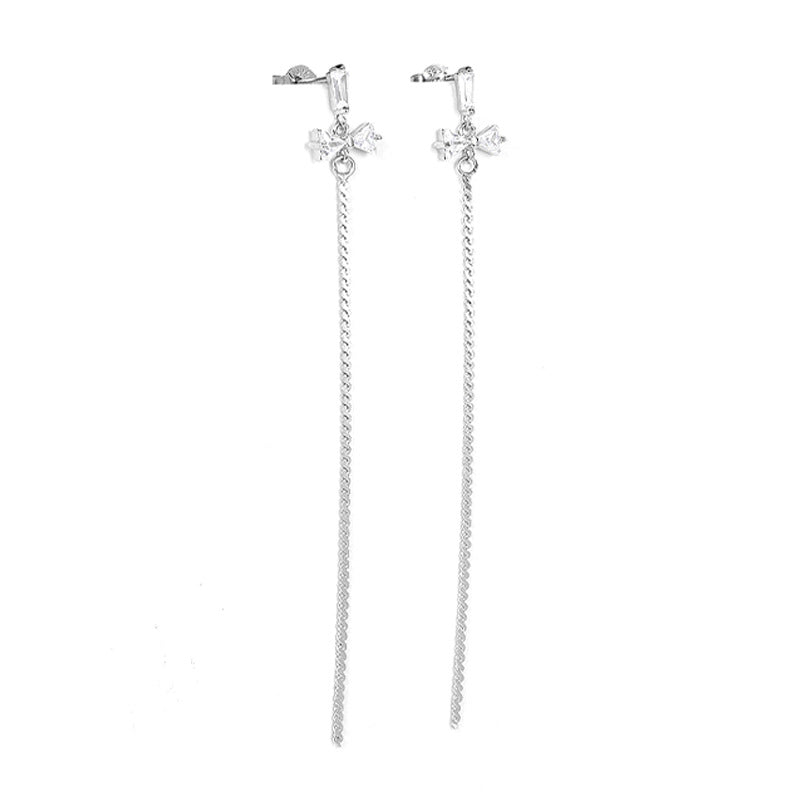 Bow Stud 925 Sterling Silver Women's Earrings