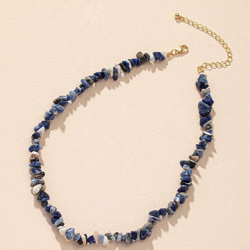 Innovative Stone Clavicle Chain Necklace Inspired by European and American Fashion