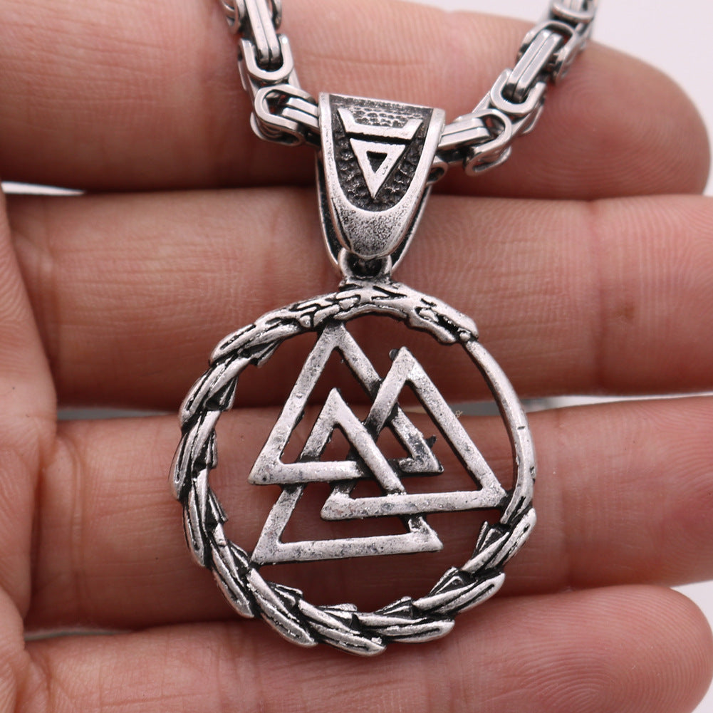 Viking Celtic Knot Titanium Steel Necklace for Men - Norse Legacy Collection