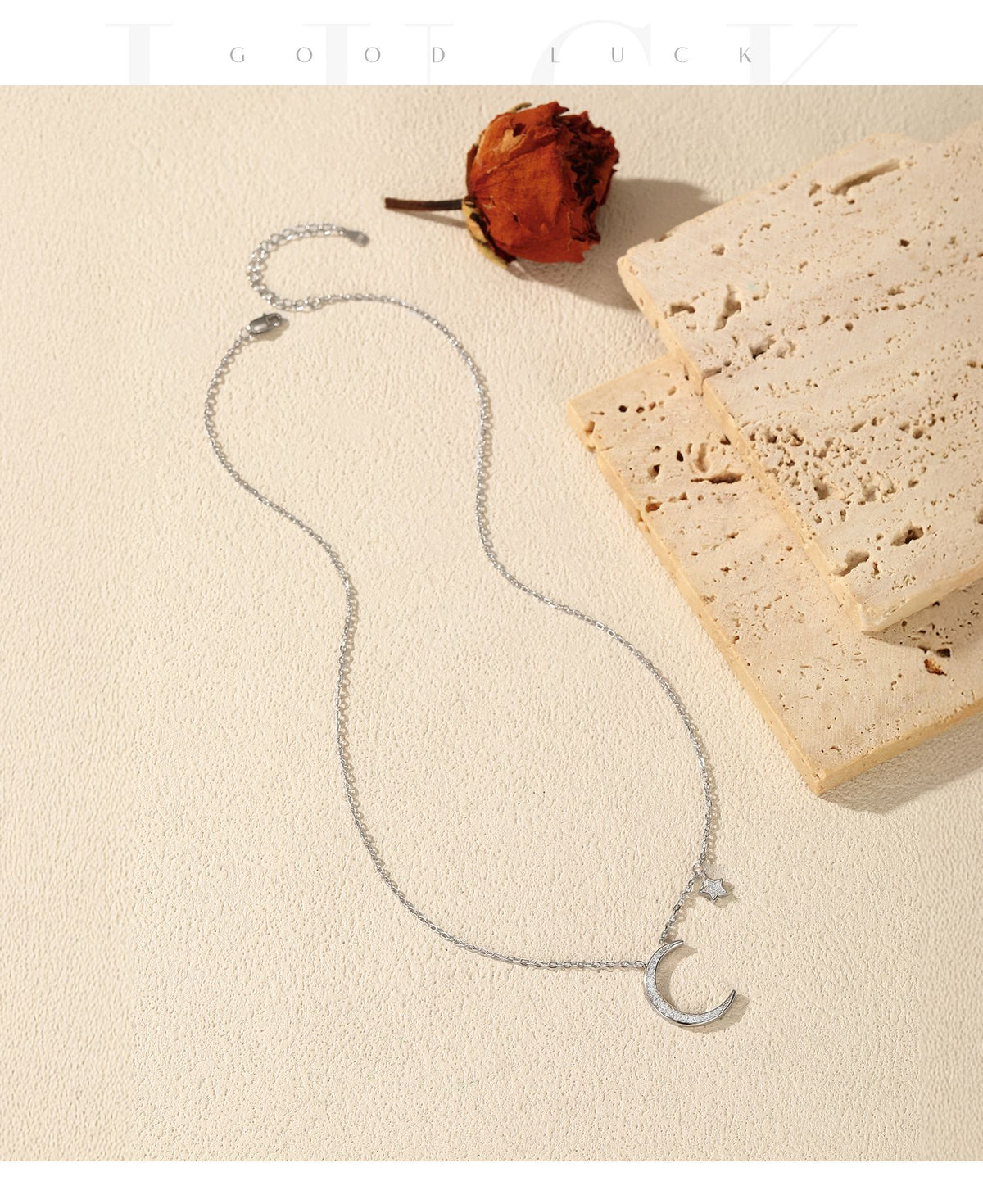 925 Sterling Silver Celestial Moon Necklace