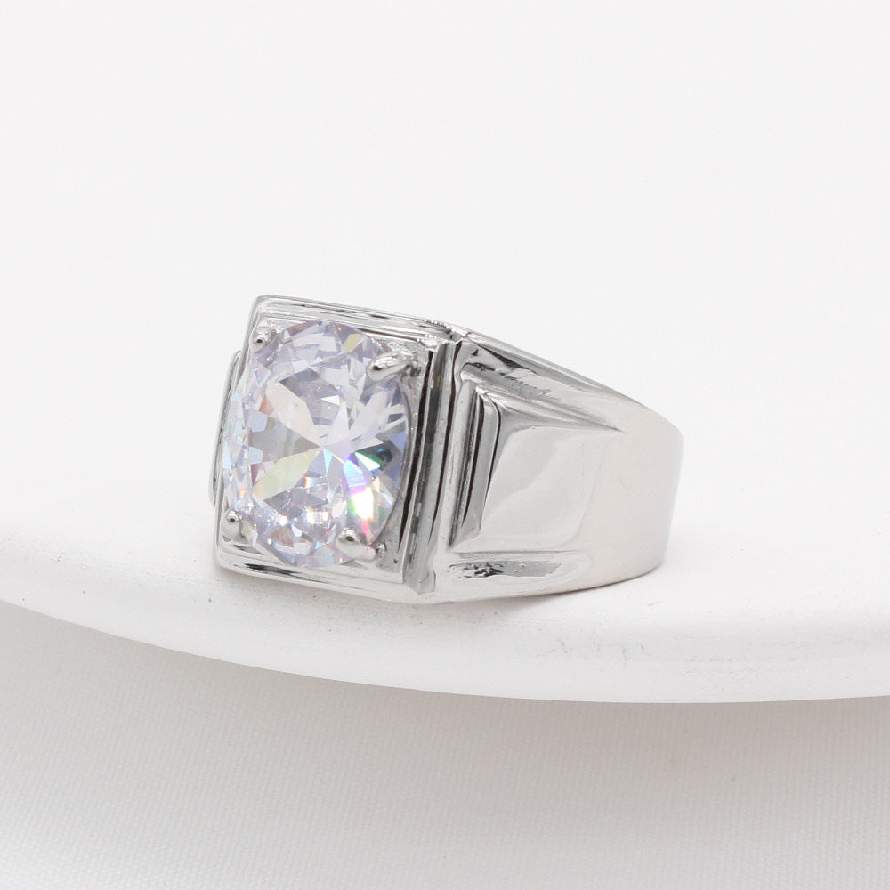 Planderful Zircon Ring Unisex Titanium Steel Jewelry For Men And Women Everyday Genie Collection