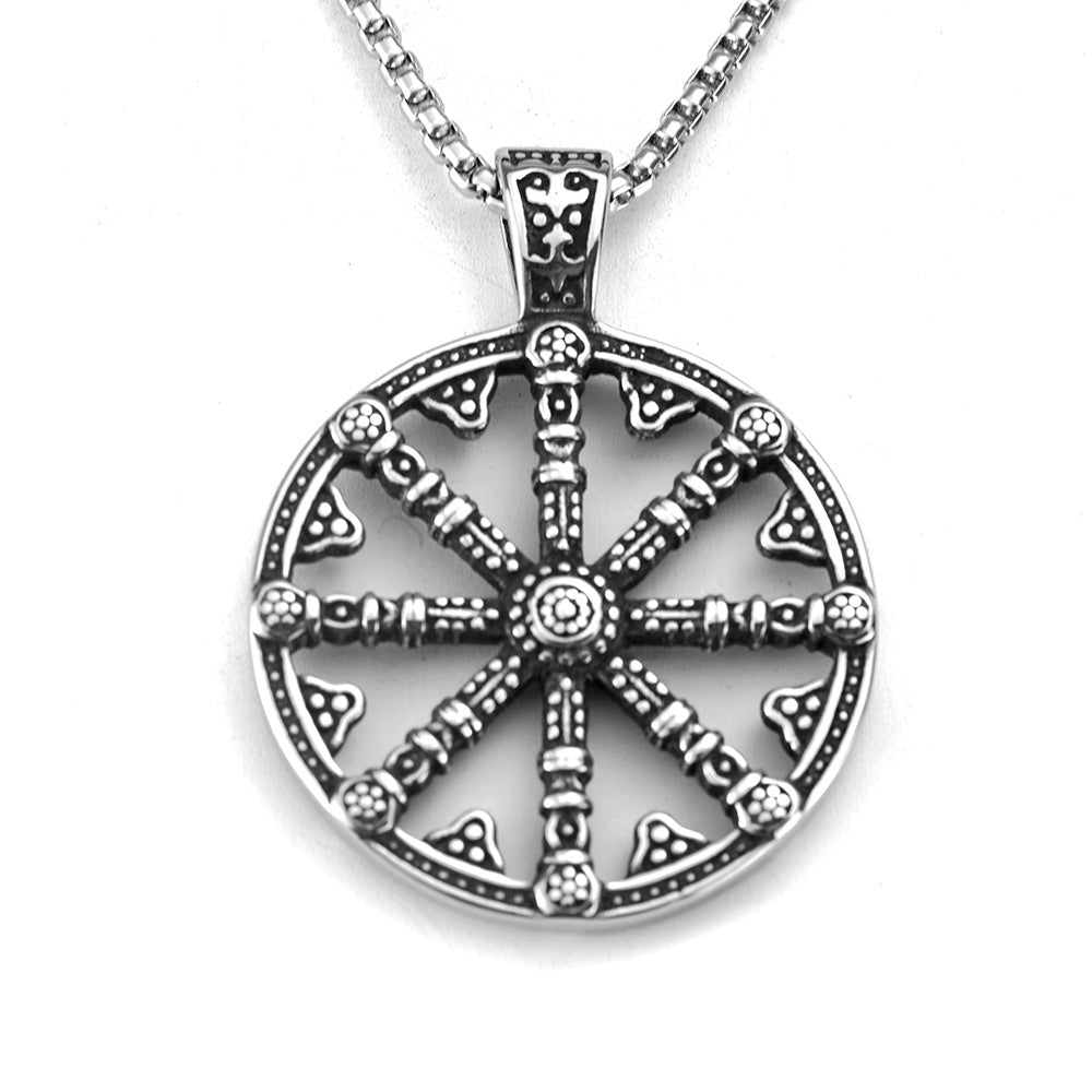 Retro Men's Jewelry Stainless Steel Nautical Compass Pendant