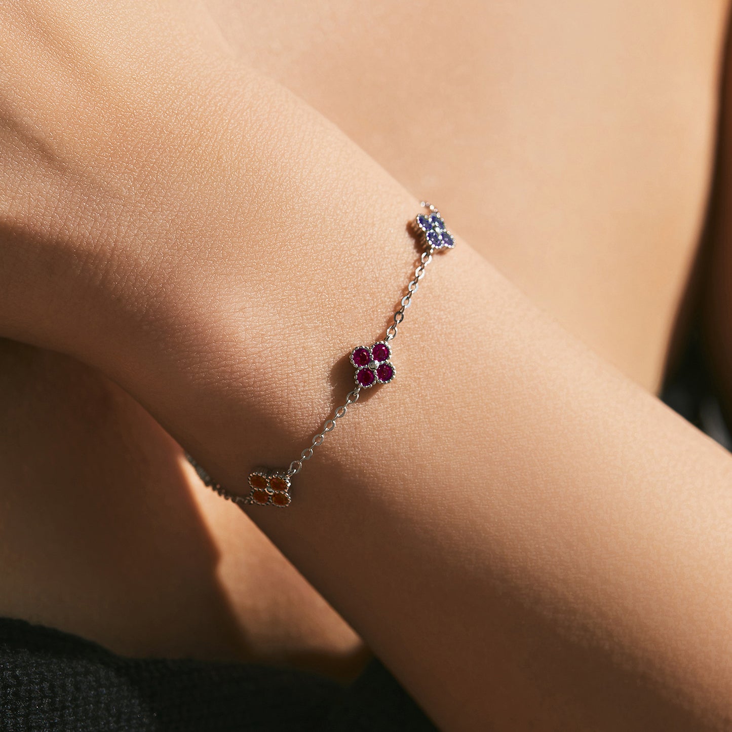 Planderful Everyday Genie Bracelet – Cute Four-Leaf Clover Design with Zircon Accents