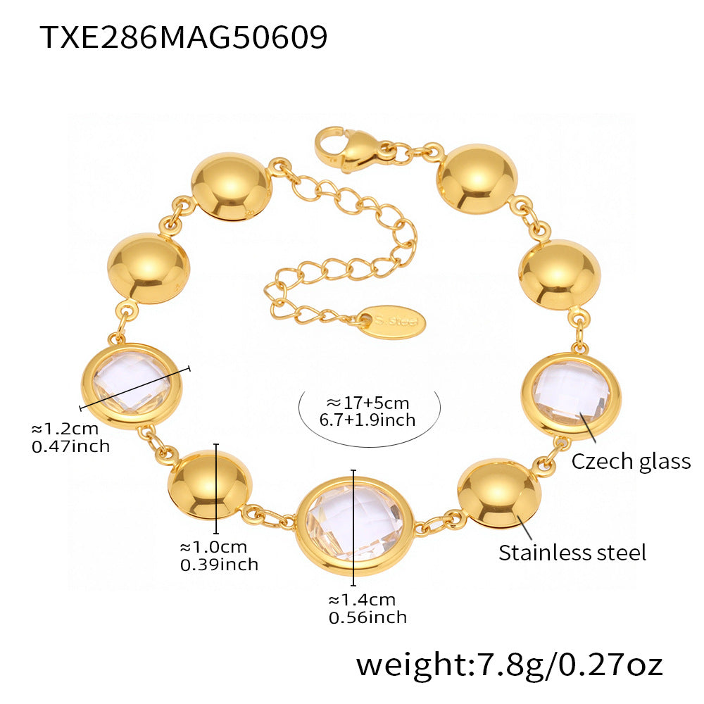 Planderful Everyday Genie Round Cut Glass Bracelet For Her