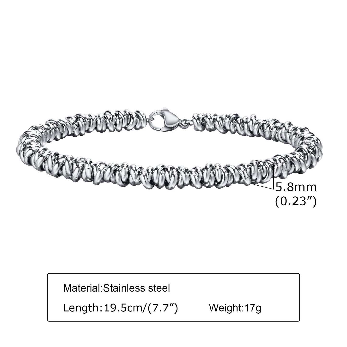 Stainless Steel Fashion Simple Unisex Open Ring Bracelet