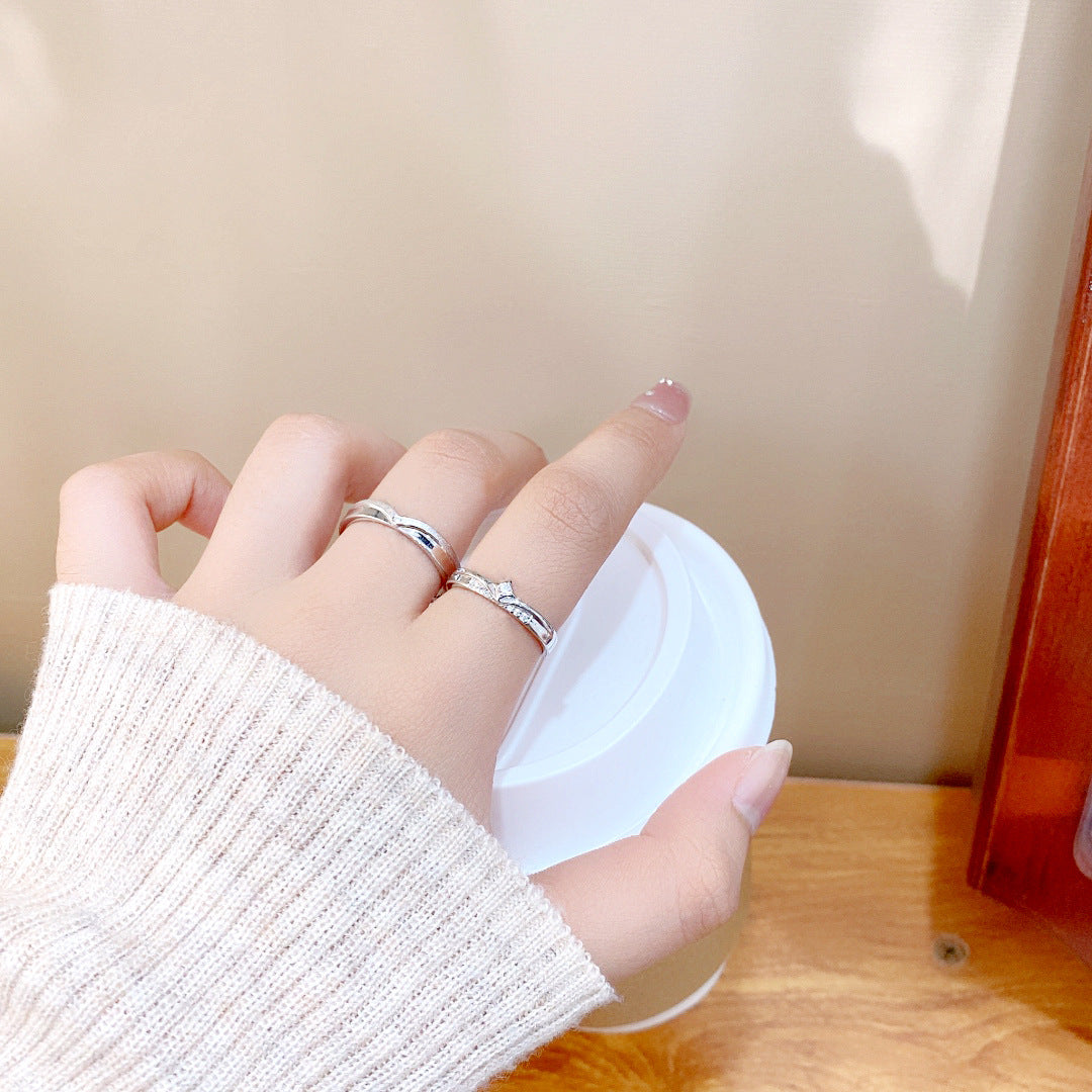 Minimalist Star 925 Sterling Silver Men's Ring