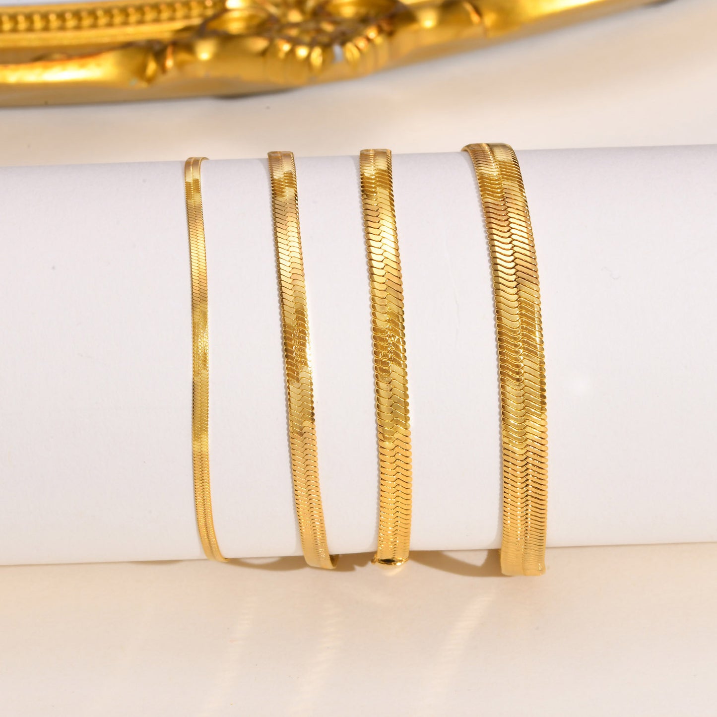 Stainless Steel Blade Bracelet Flat Snake Chain Jewelry Wholesale