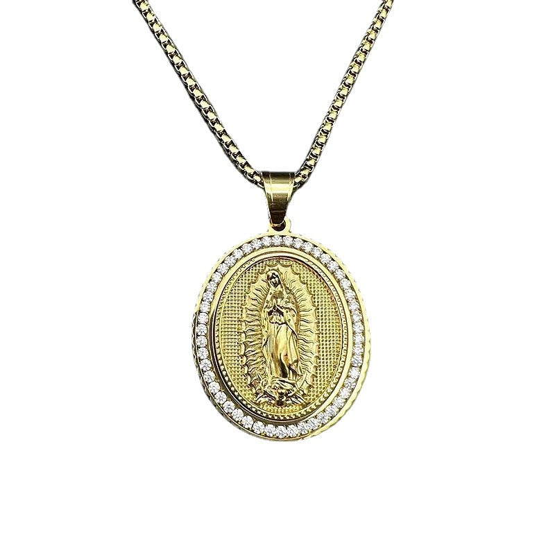 Stainless Steel Necklace – Elegant Virgin Pendant