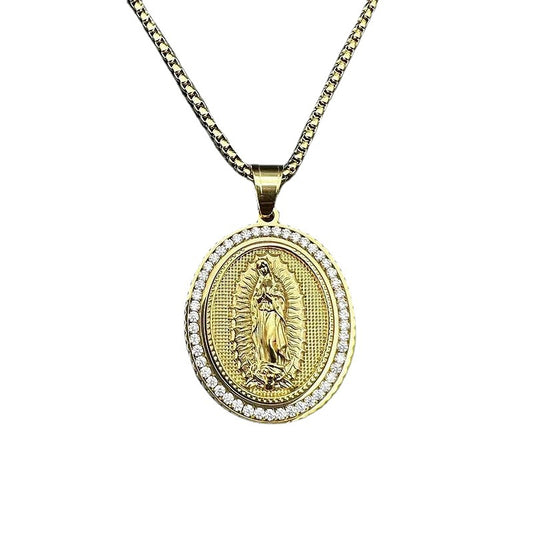Stainless Steel Necklace – Elegant Virgin Pendant