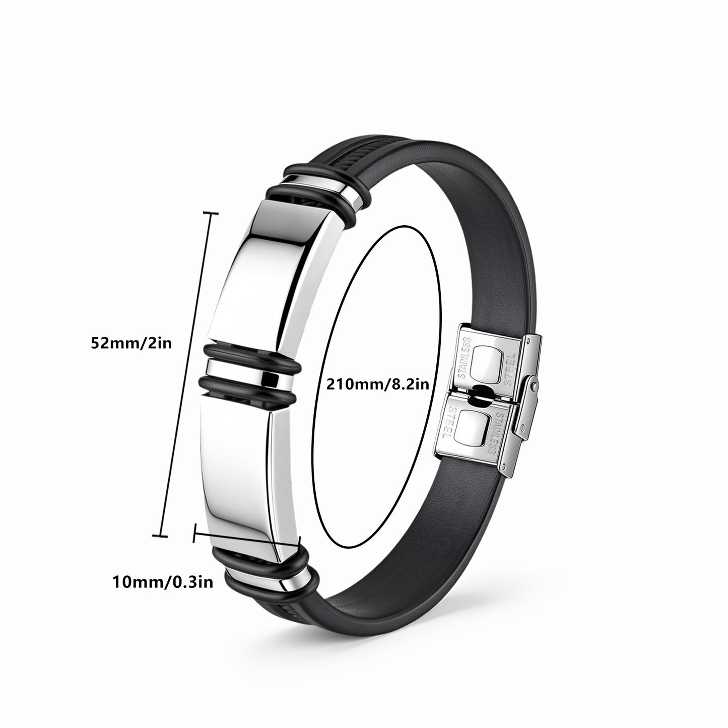 Planderful Everyday Genie Two Tone Stainless Steel Bracelet For Men Unisex Glossy Finish Premium Accessory