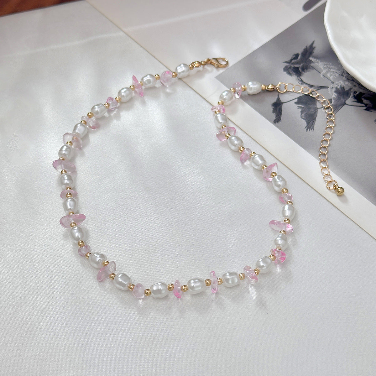 Coastal Beaded Pearl-Style Necklace