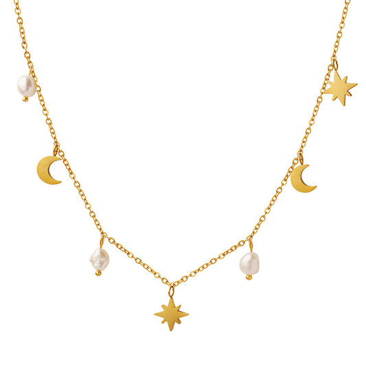 Starlight Serenade Freshwater Pearl Tassel Necklace