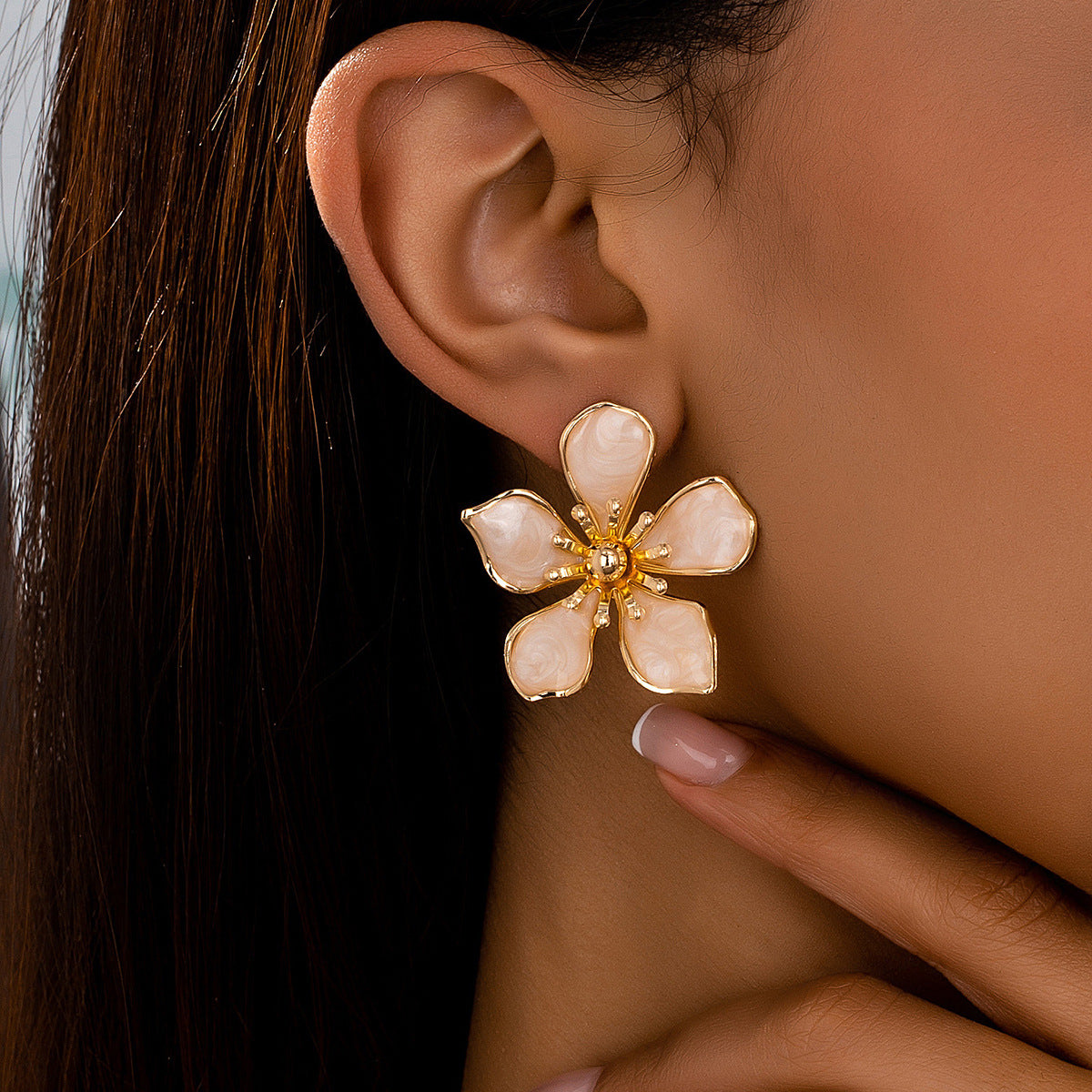 Planderful Vienna Verve Earrings – Elegant Dopamine Color Dripping Design