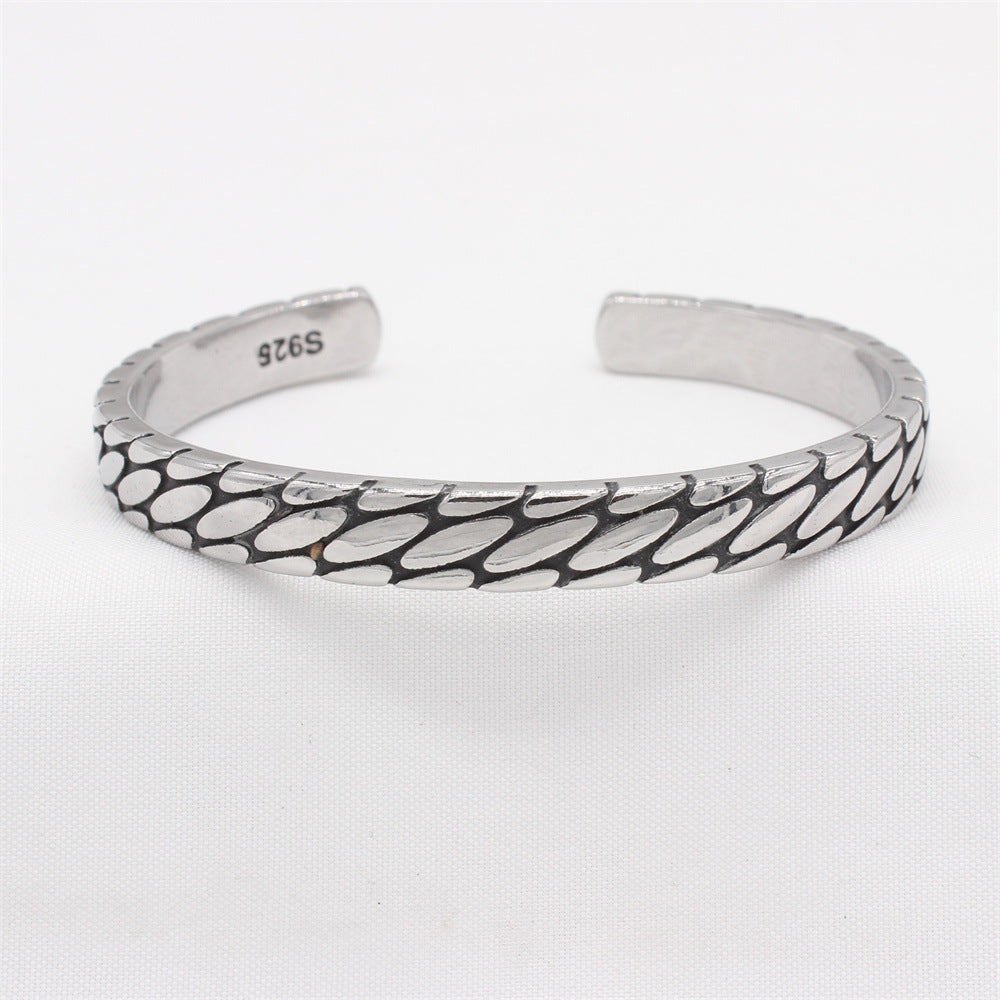 Planderful Everyday Genie – Retro Men's Titanium Steel Bracelet for European and American Wholesale Jewelry
