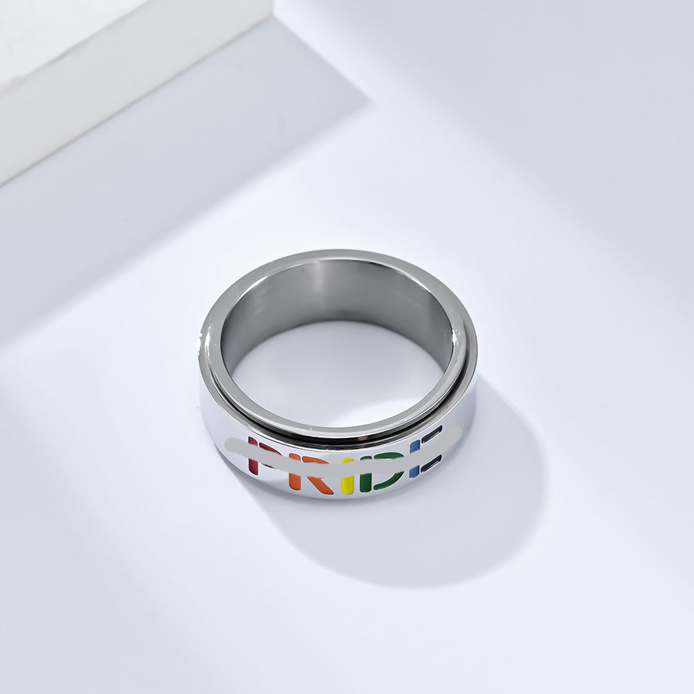 Planderful Everyday Genie Titanium Steel Rotating Ring for Anxiety Relief Unisex Jewelry