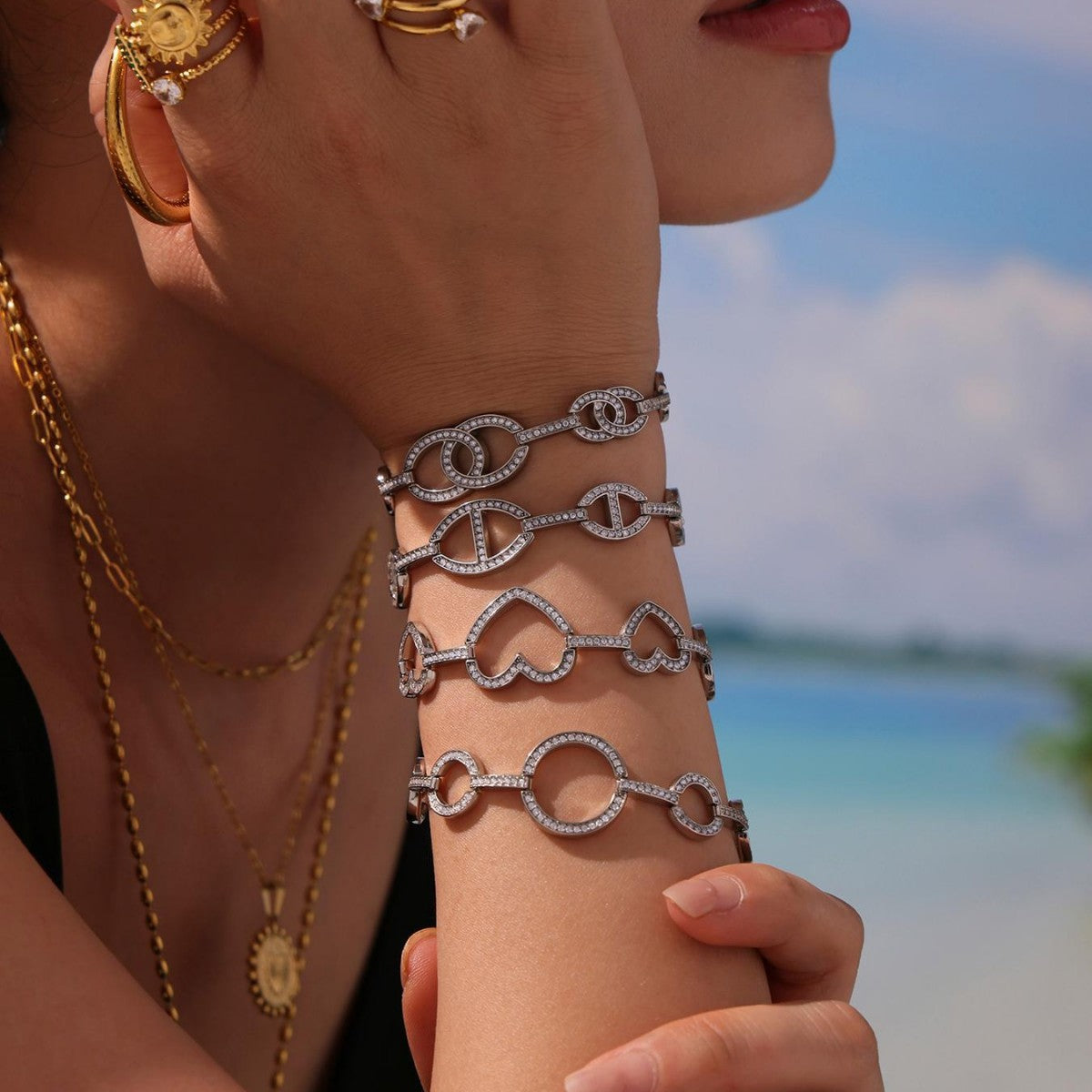 Planderful Genie 5A Zircon Geometric Bracelet For Women