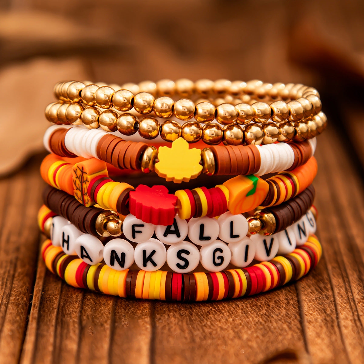 Planderful Thanksgiving Turkey Pendant Bracelet Personalized Letter Pumpkin Gift For Women