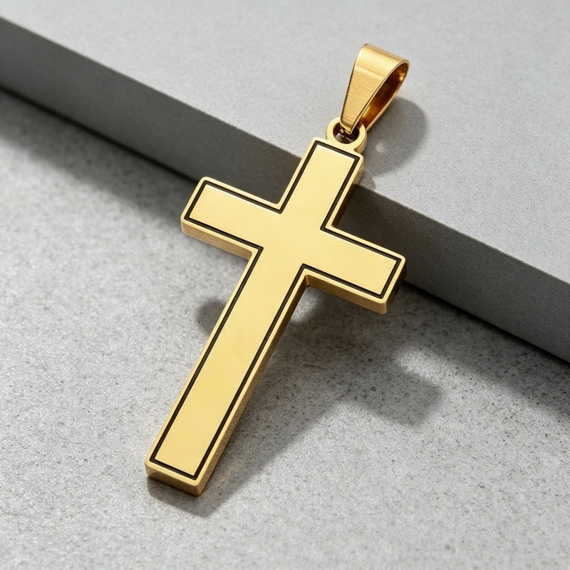 Minimalist Style, Japan And Korea Commuter Men And Women, Couple Necklace, Black Edge,