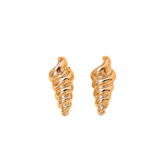 Spiral Conch Women's Earrings - Elegant and Versatile Wholesale Option