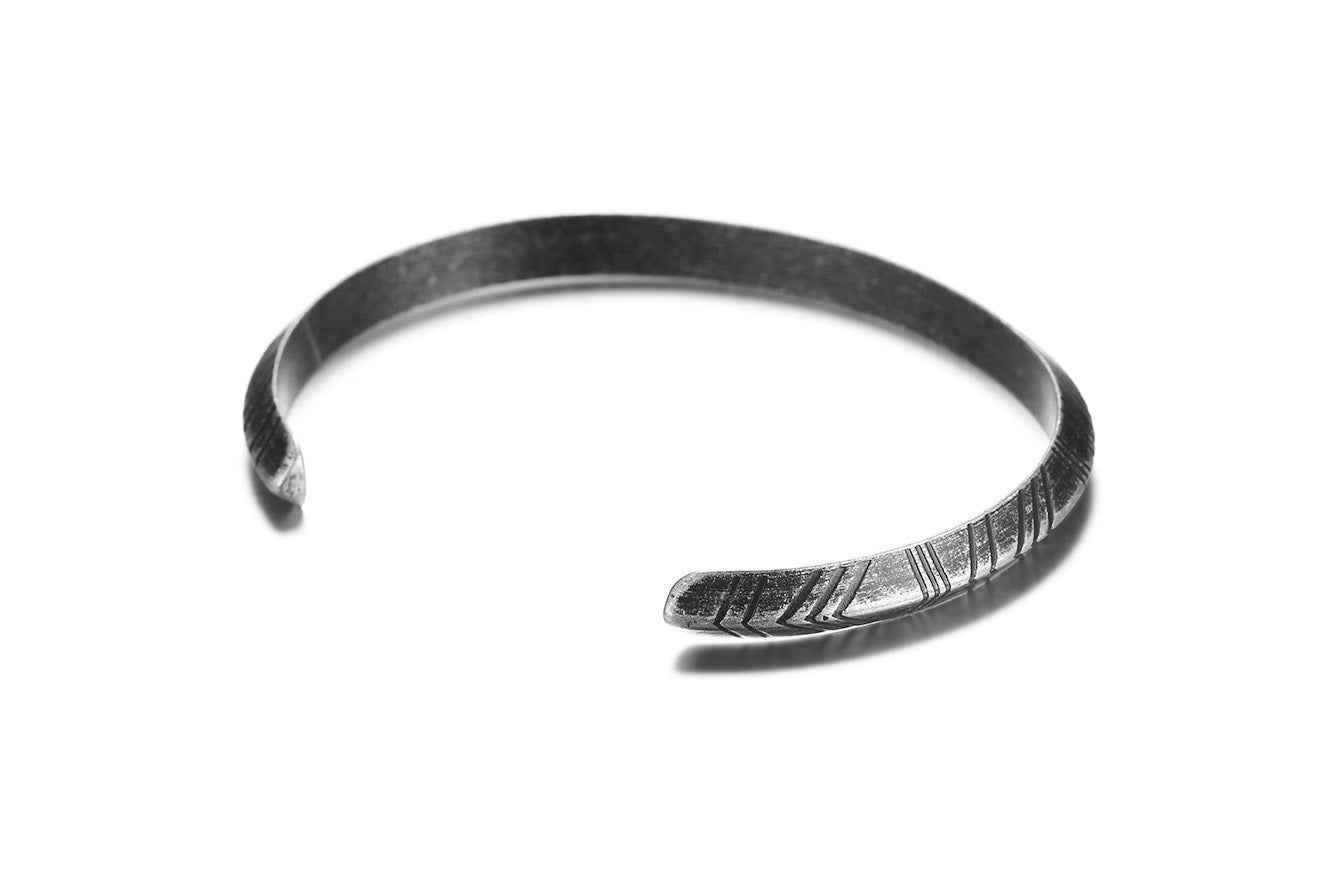 6MM Retro Gray Tide Brand Trendy Jewelry Stainless Steel Bracelet