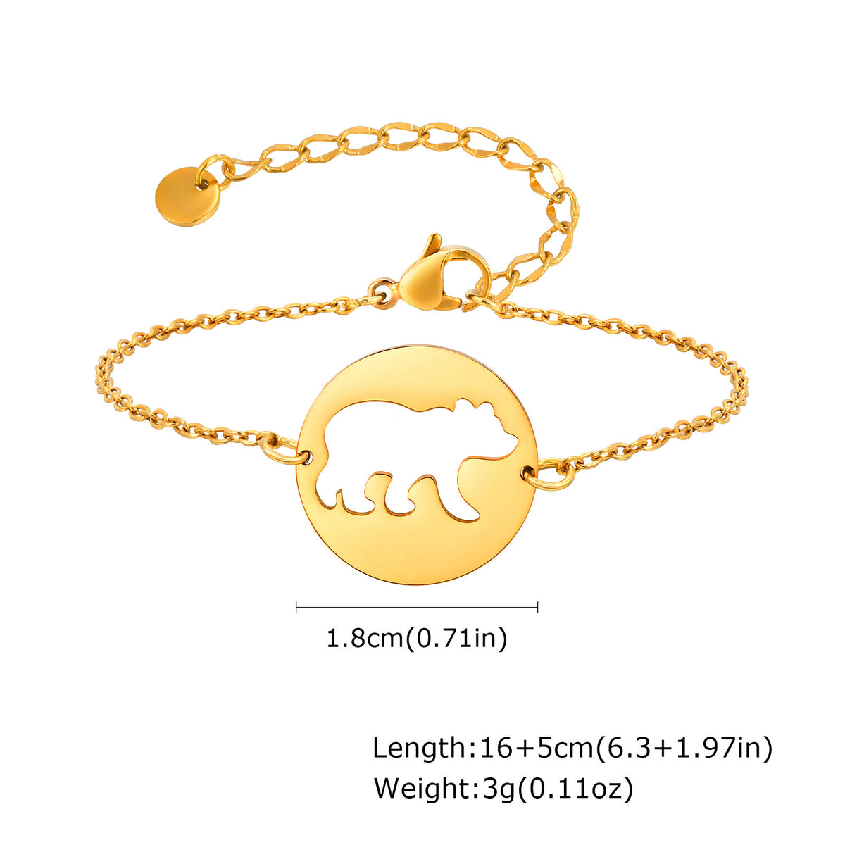 Gold-Plated Stainless Steel Bracelet
