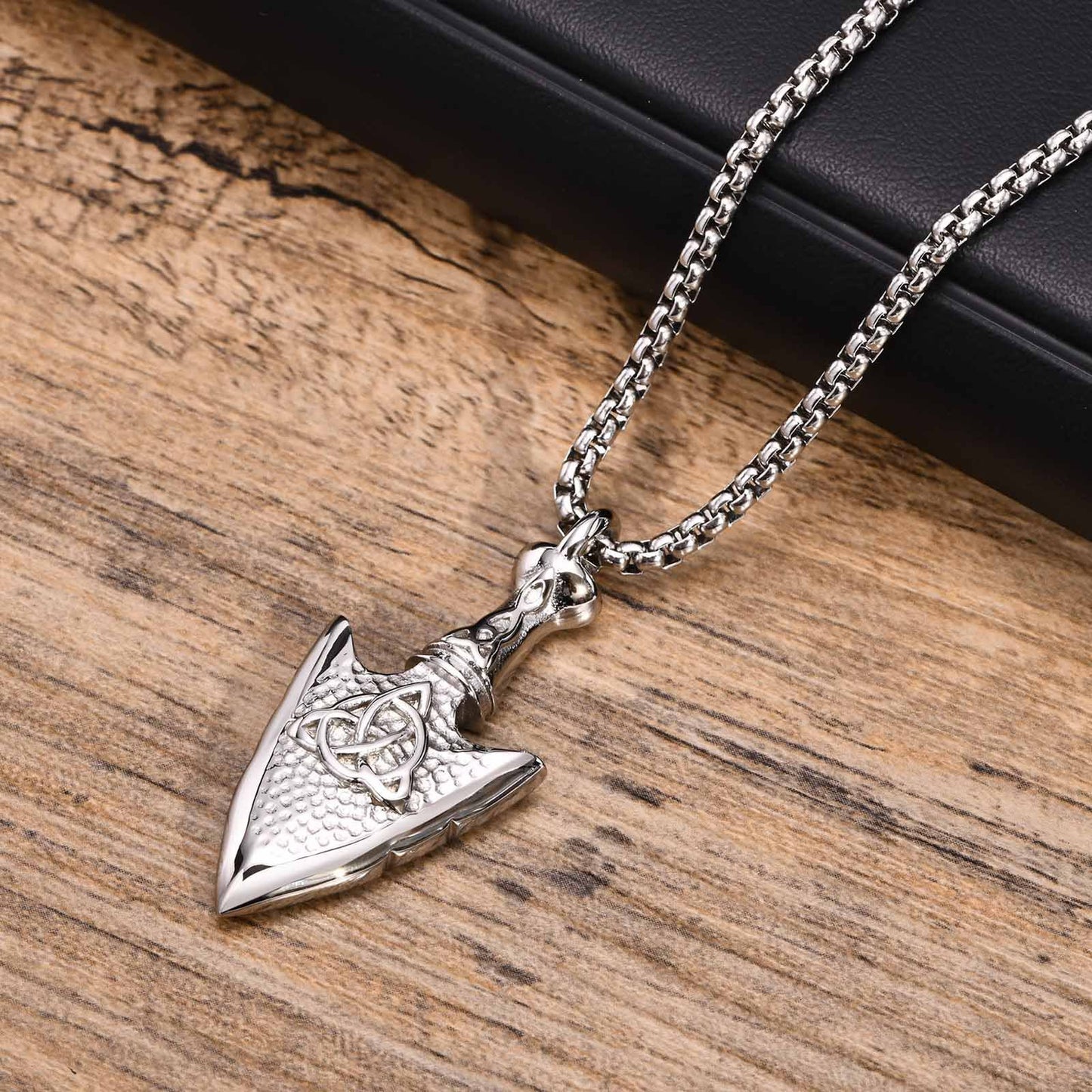 Cross-Border Jewelry Stainless Steel Celtic Knot Arrow Pendant
