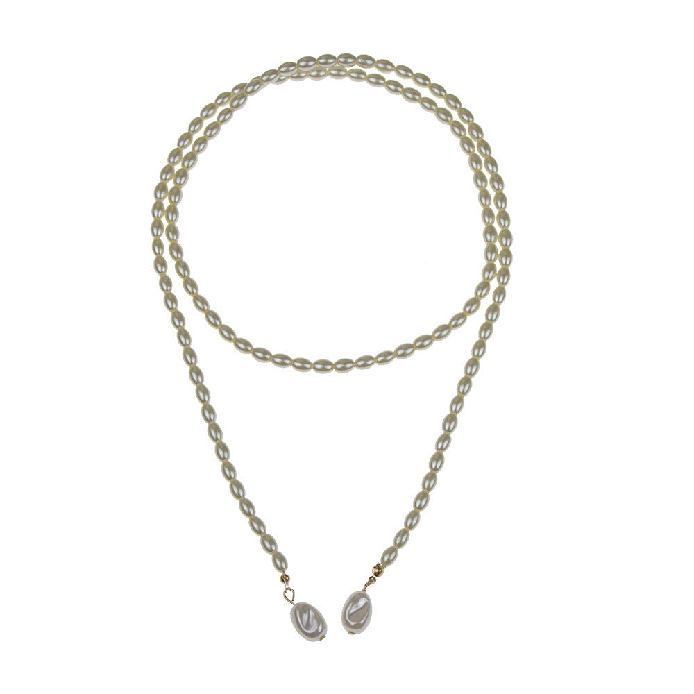 Luxurious Long European and American Pearl Necklace - Elegant Design for Women