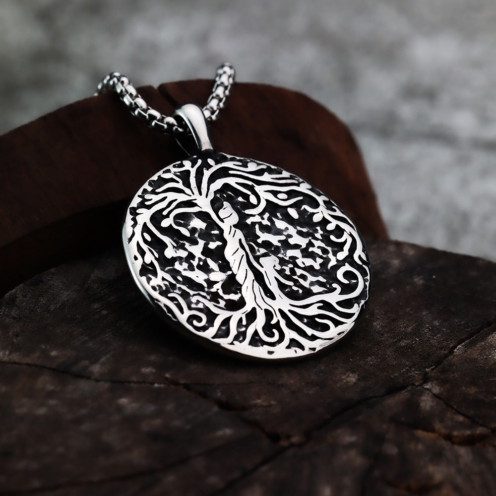 Nordic Viking Tree of Life Pendant Stainless Steel Jewelry