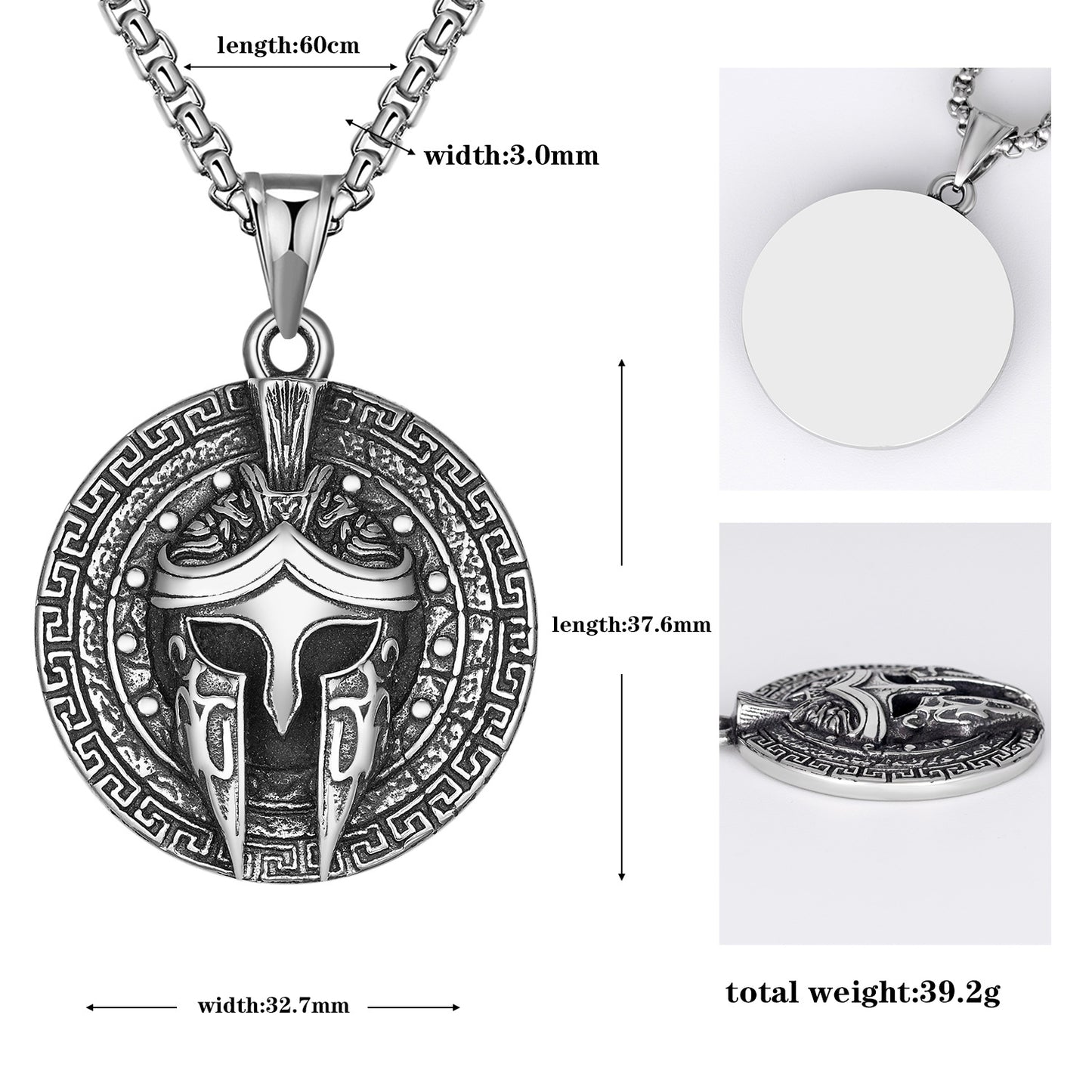 Steel Necklace – Vintage Viking Mask Inspired for Men