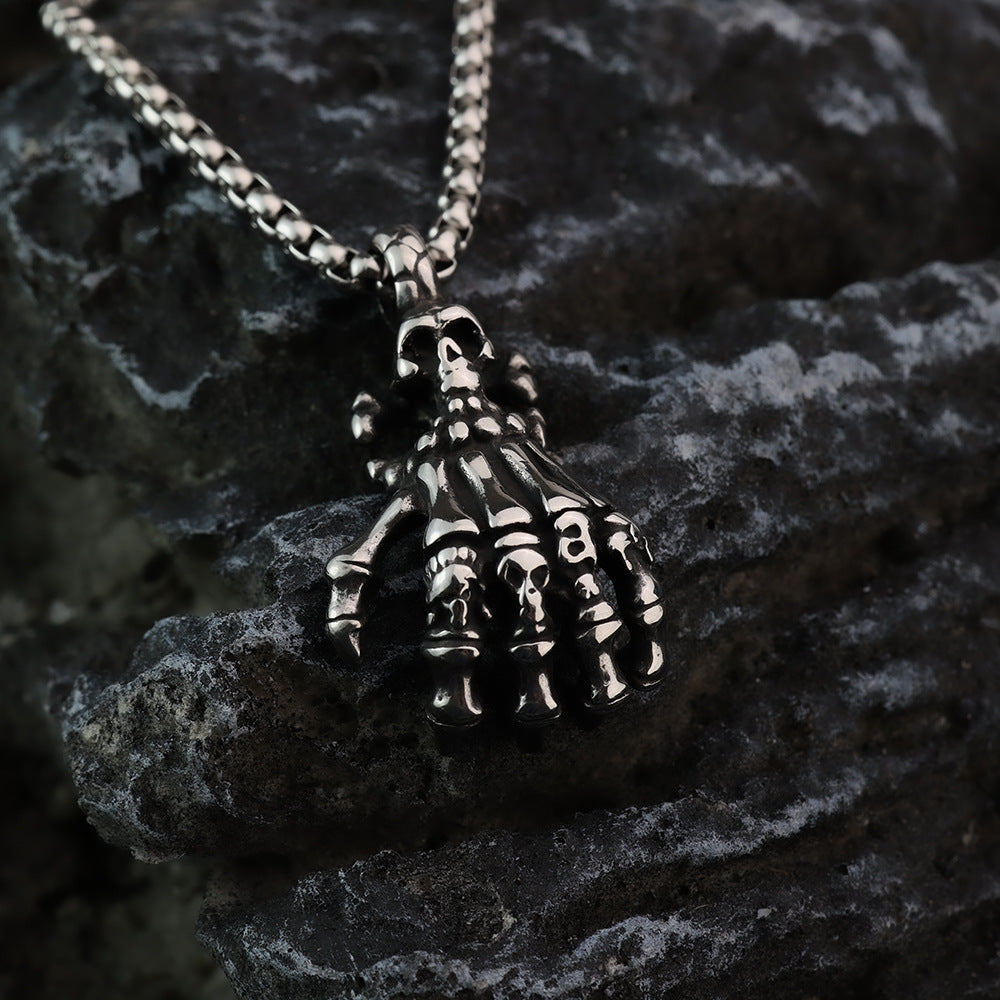 Hip-Hop European and American Skull Pendant Necklace for Men