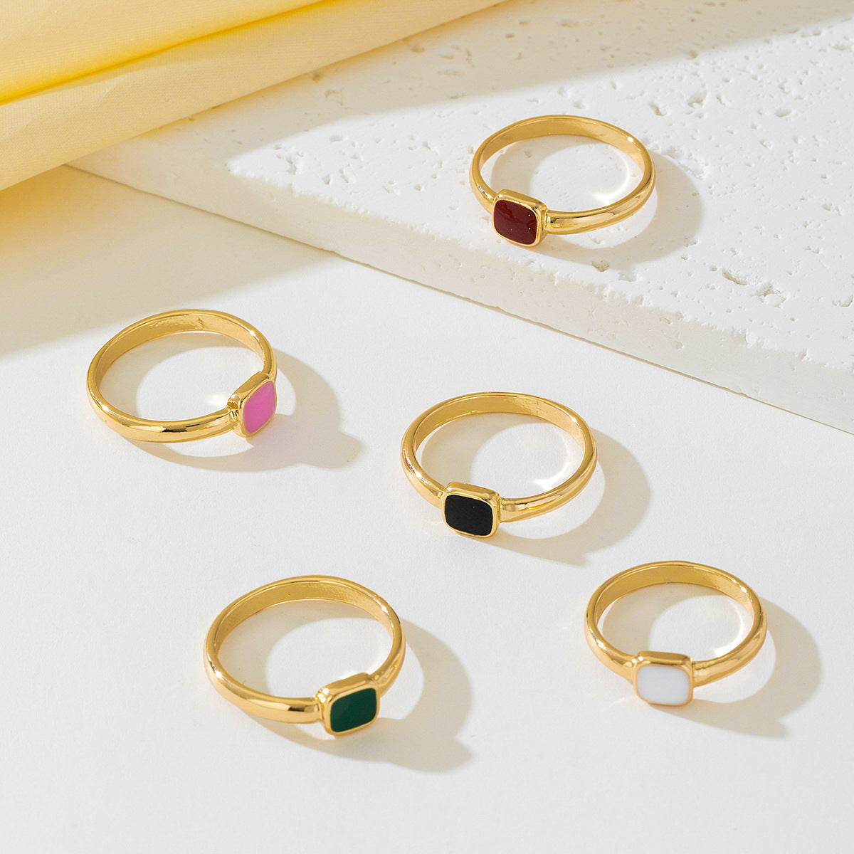 Elegant Vintage Dopamine Drip Ring Set for Women