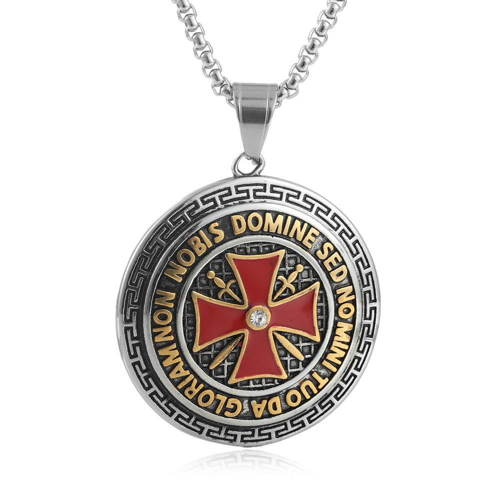 European And American Stainless Steel Cross Pendant For Men