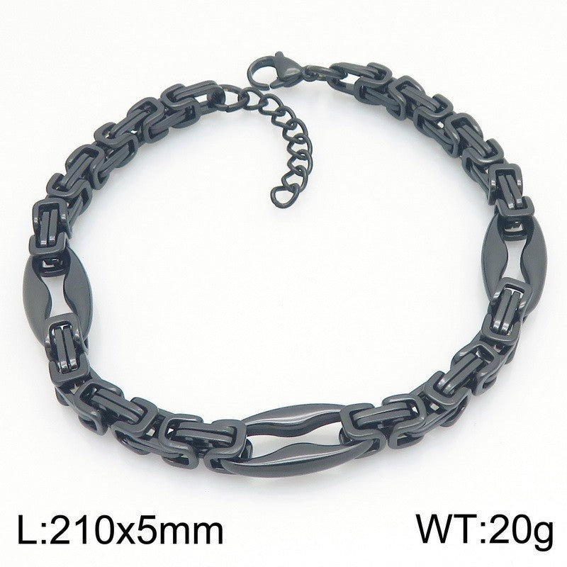 Lip Chain – Byzantine Emperor Chain Layered Pig Nose Titanium Steel Bracelet