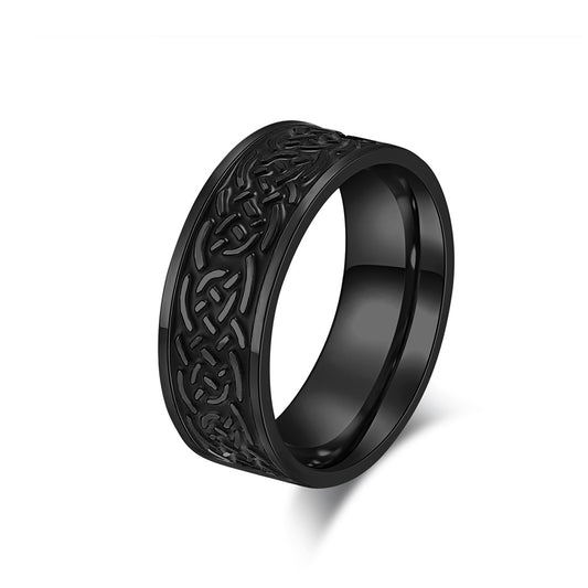 Planderful Celtic Knot Ring Titanium Steel Nordic Style Unisex Eternal Braided Design Sizes 7 To 12