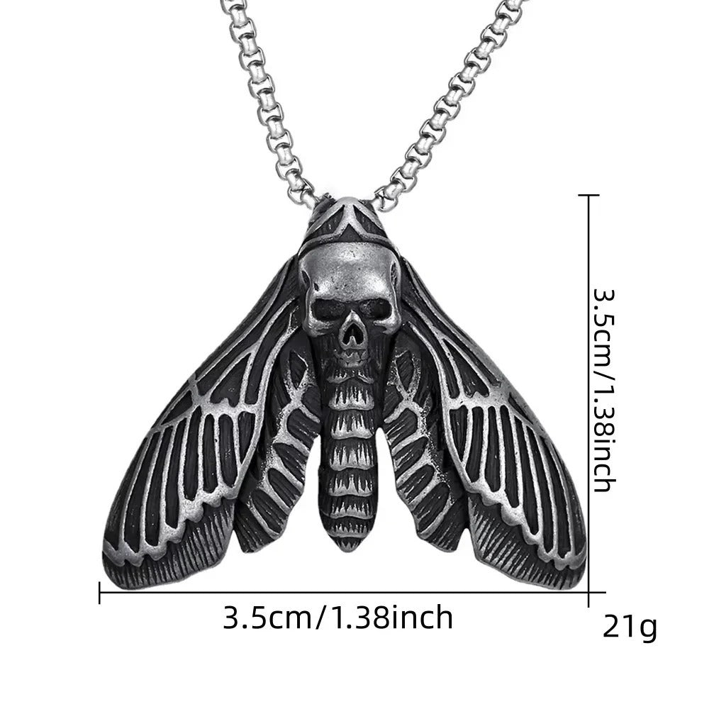 Gothic Skull Stainless Steel Men's Pendant Necklace