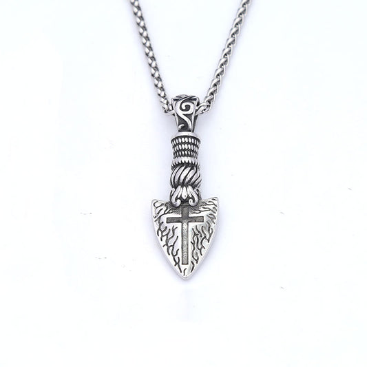 Amazon Foreign Trade Jewelry Trendy Cross Blade Necklace
