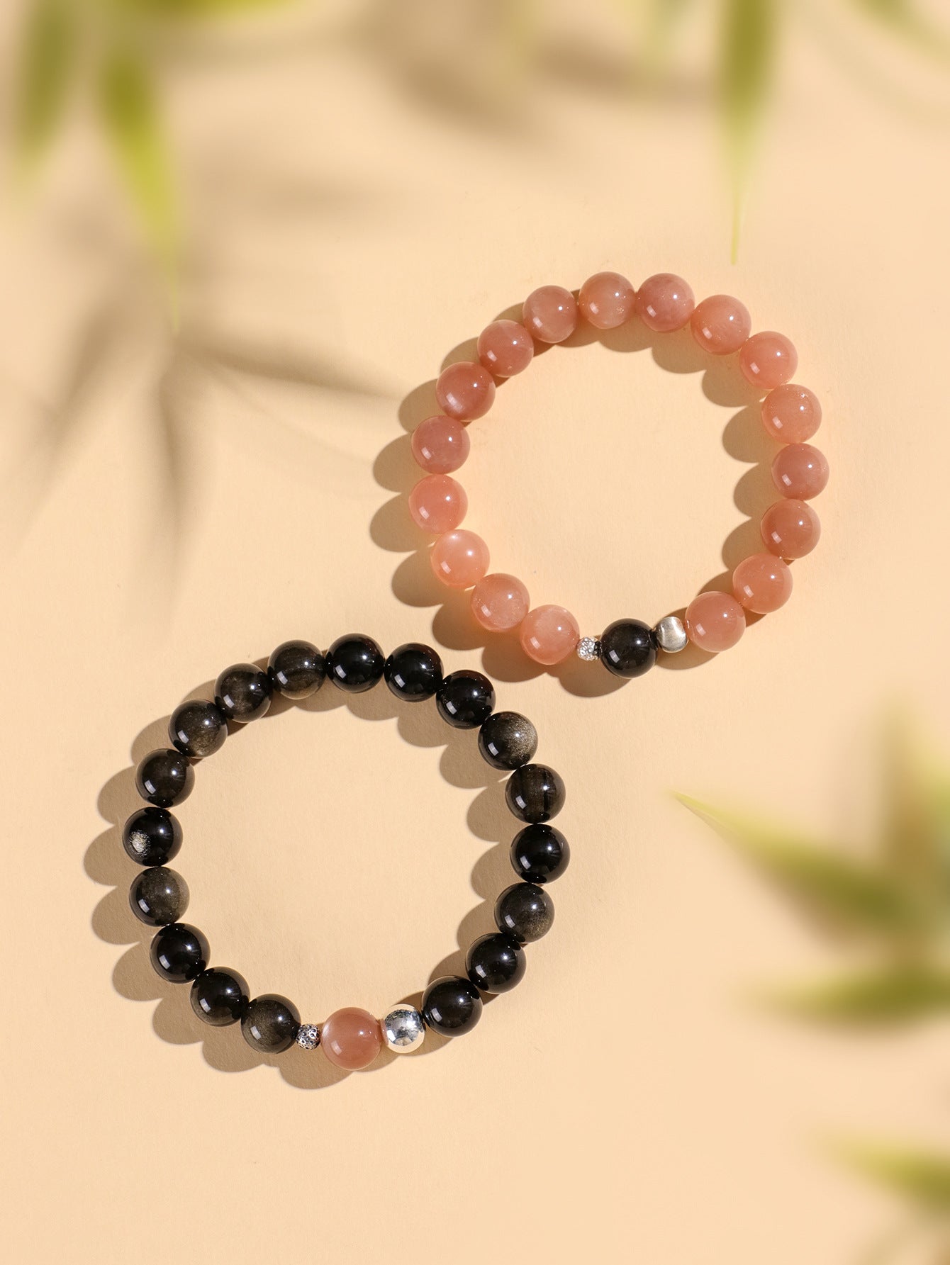 Planderful Fortune's Favor Bracelet – Elegant Beaded Design with Obsidian and Sun Stone