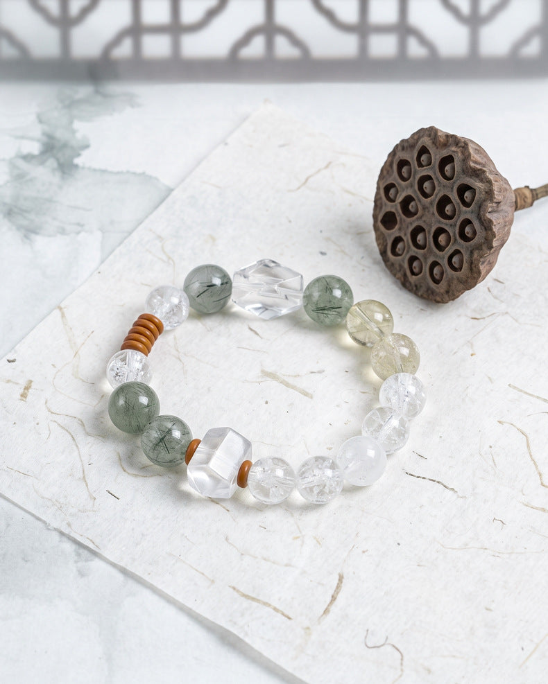 Green Rutilated Quartz Bracelet