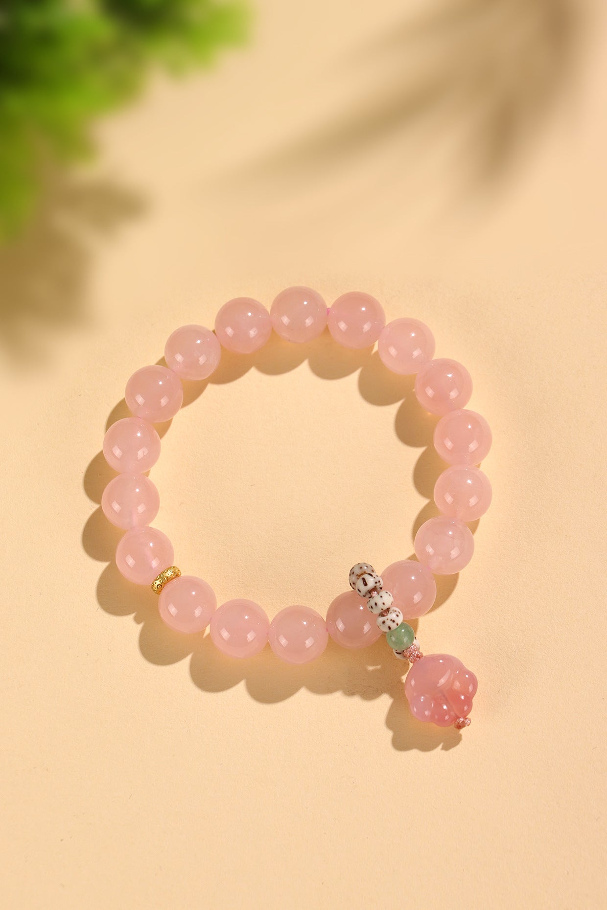Planderful Fortune's Favor Bracelet – Elegant Pink Crystal Beads