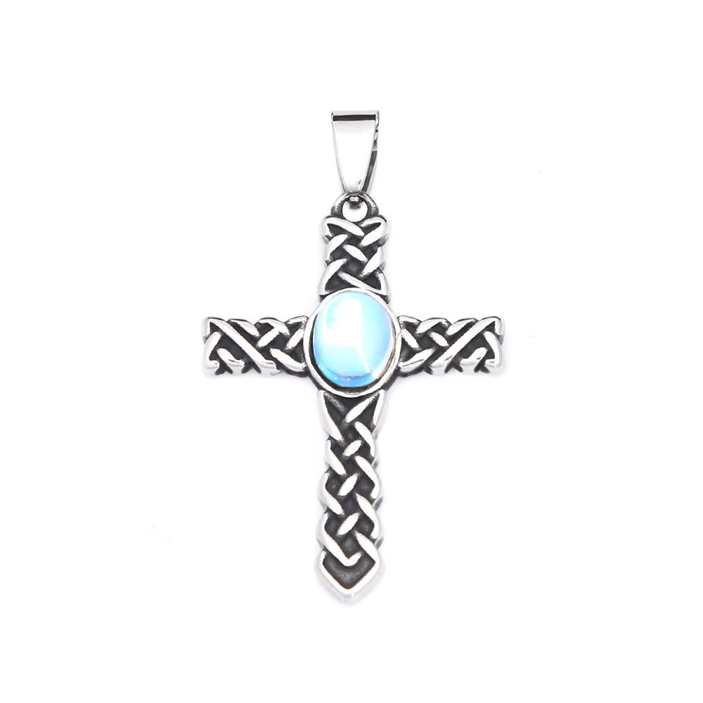Cross Viking Stainless Steel Men's Pendant Necklace