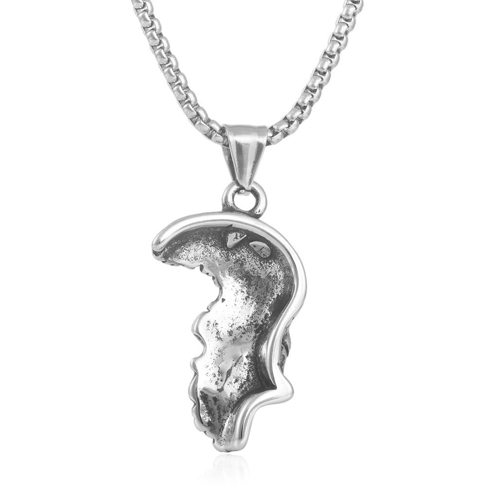 European And American Stainless Steel Skull Pendant Necklace