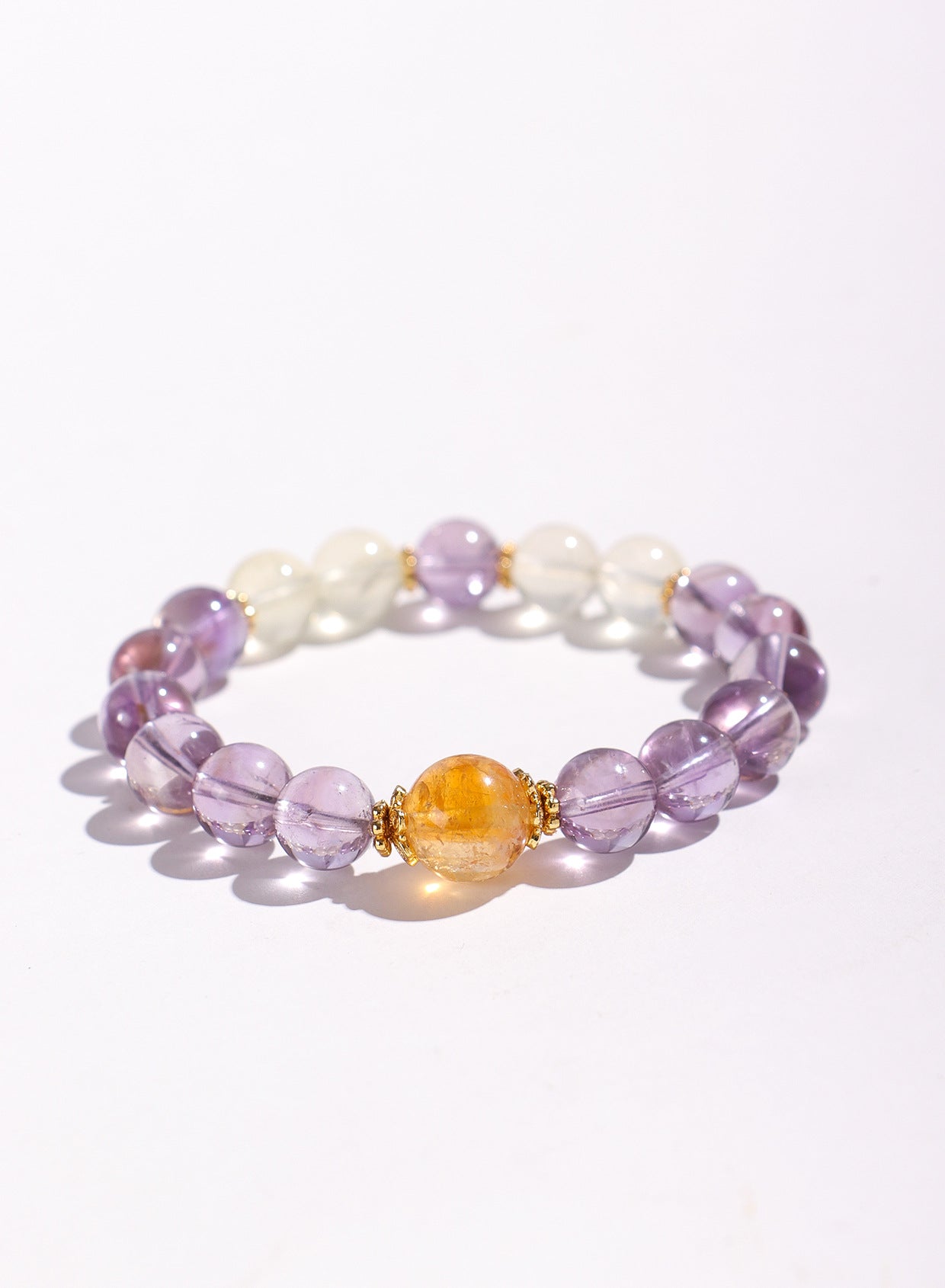Planderful Fortune's Favor Bracelet – Elegant Amethyst and Lemon Stone Design